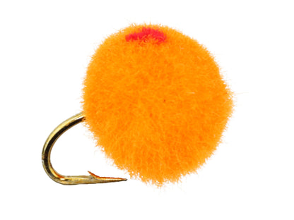 Wild Water Fly Fishing Orange Egg with Red Spot, Size 12 (Qty 6) | SendIt Sailing