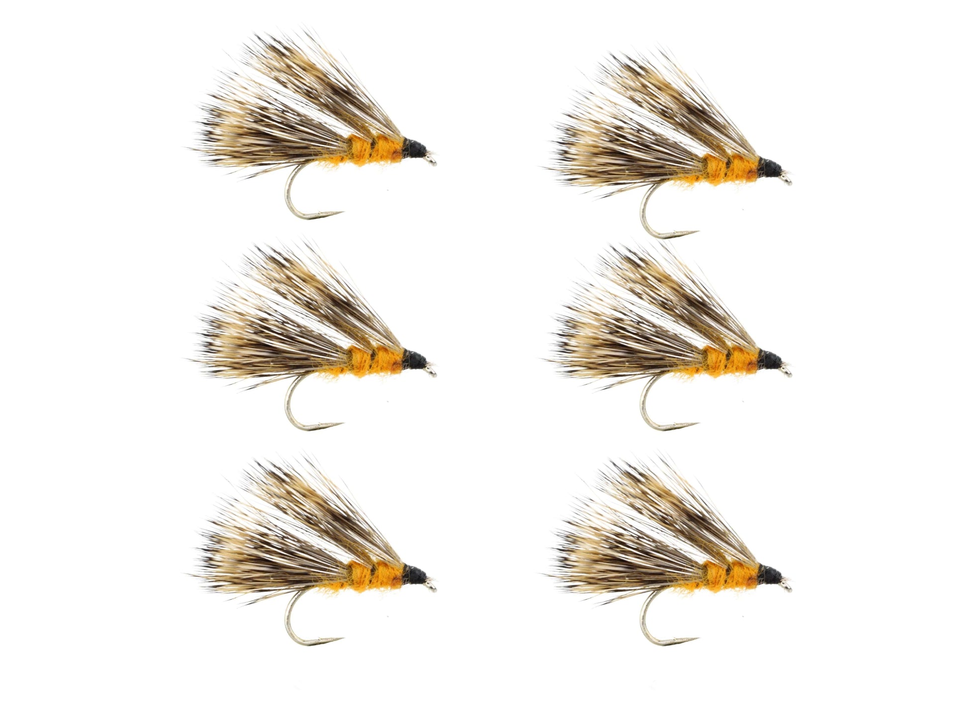 Wild Water Fly Fishing Orange Sedge Hog, Size 12 (Qty 6) | SendIt Sailing