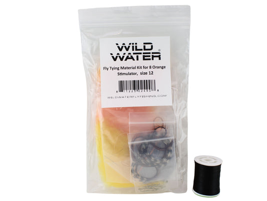 Wild Water Fly Fishing Fly Tying Material Kit, Orange Stimulator | SendIt Sailing