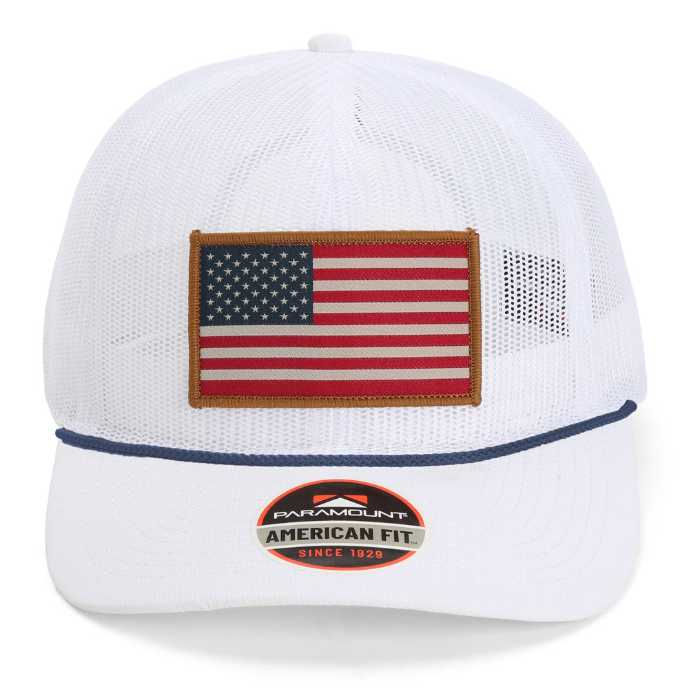 Vintage All Mesh American Flag Rope Cap – SendIt Sailing