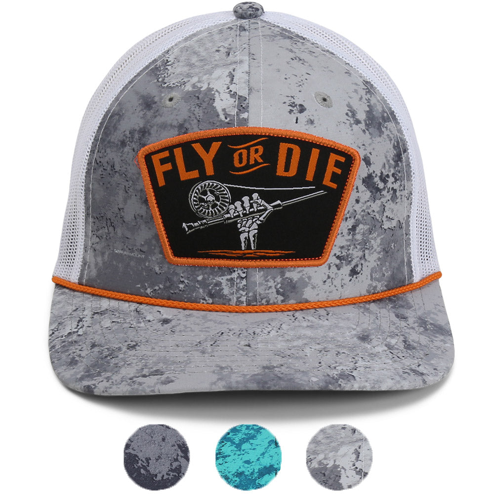 Fly or Die Hat Fly Fishing Mesh Back Rope Cap – SendIt Sailing