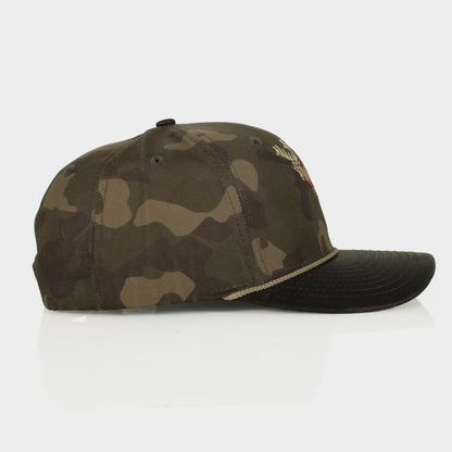 Running Deer 6-Panel Wax Cloth Rope Cap