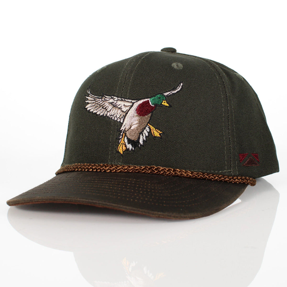 Canvas Mallard Drake Duck Hat with Wax Cloth Visor
