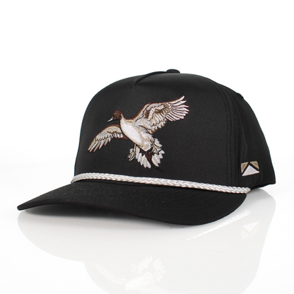 Black Pintail Performance Rope Cap
