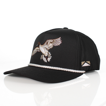 Black Pintail Performance Rope Cap