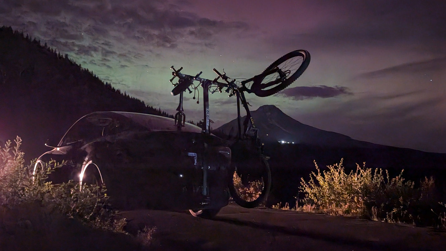 Lolo Racks 4 Bike Rack Optimized for EVs with Foot Activated Tilt and Folding Mast