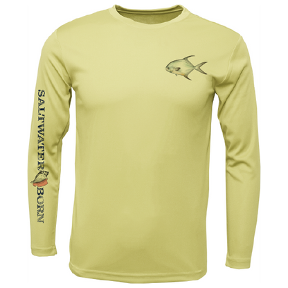 Permit on Chest Long Sleeve UPF 50+ Dry-Fit Shirt