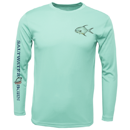 Permit on Chest Long Sleeve UPF 50+ Dry-Fit Shirt