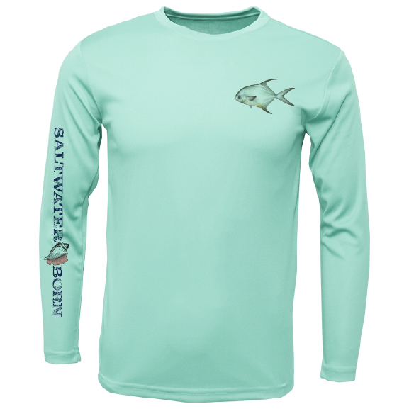 SK Permit on Chest Long Sleeve UPF 50+ Dry-Fit Shirt