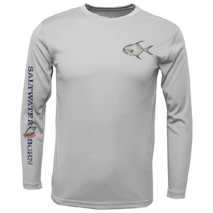 Permit on Chest Long Sleeve UPF 50+ Dry-Fit Shirt