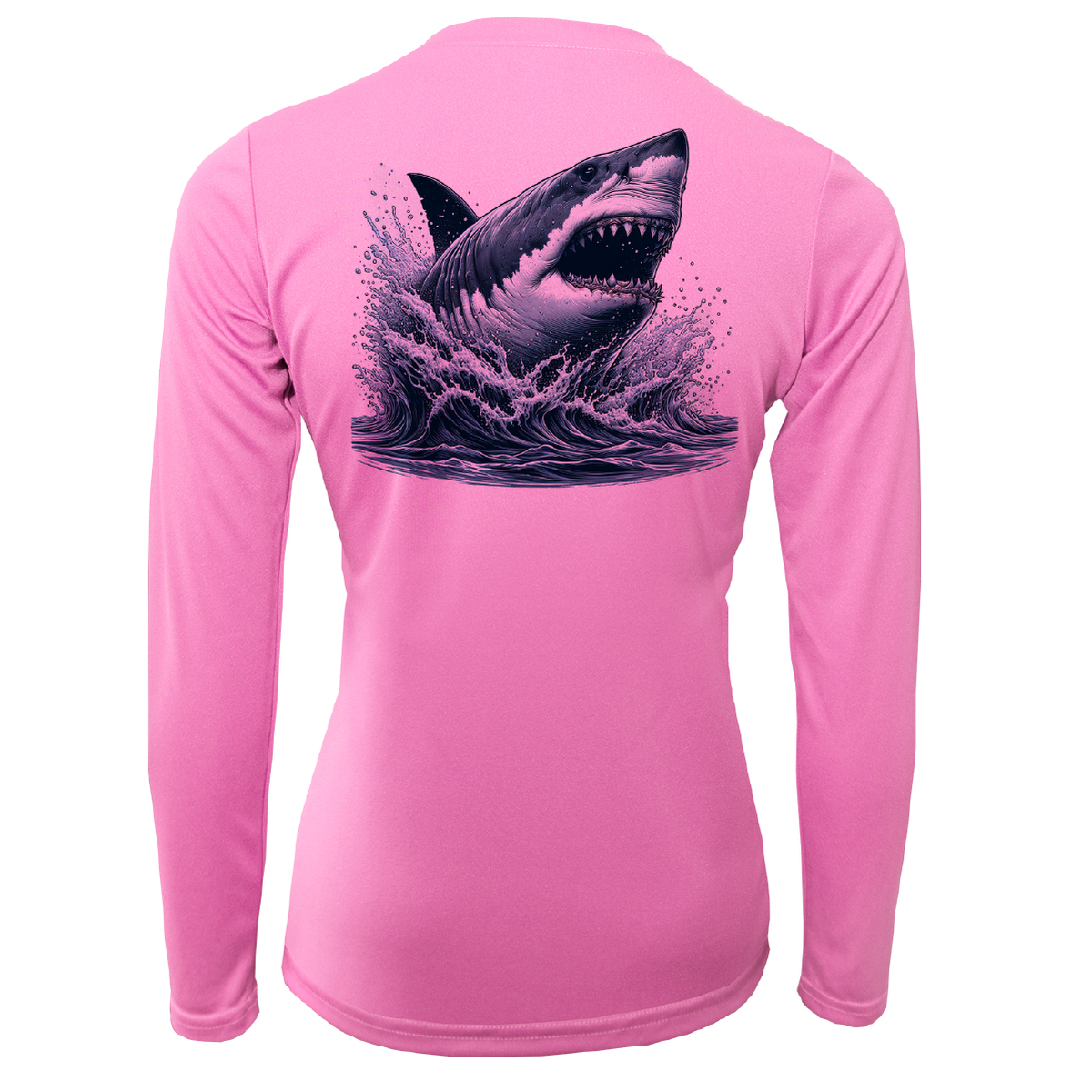Cape Cod, MA Jaws Women's Long Sleeve UPF 50+ Dry-Fit Shirt