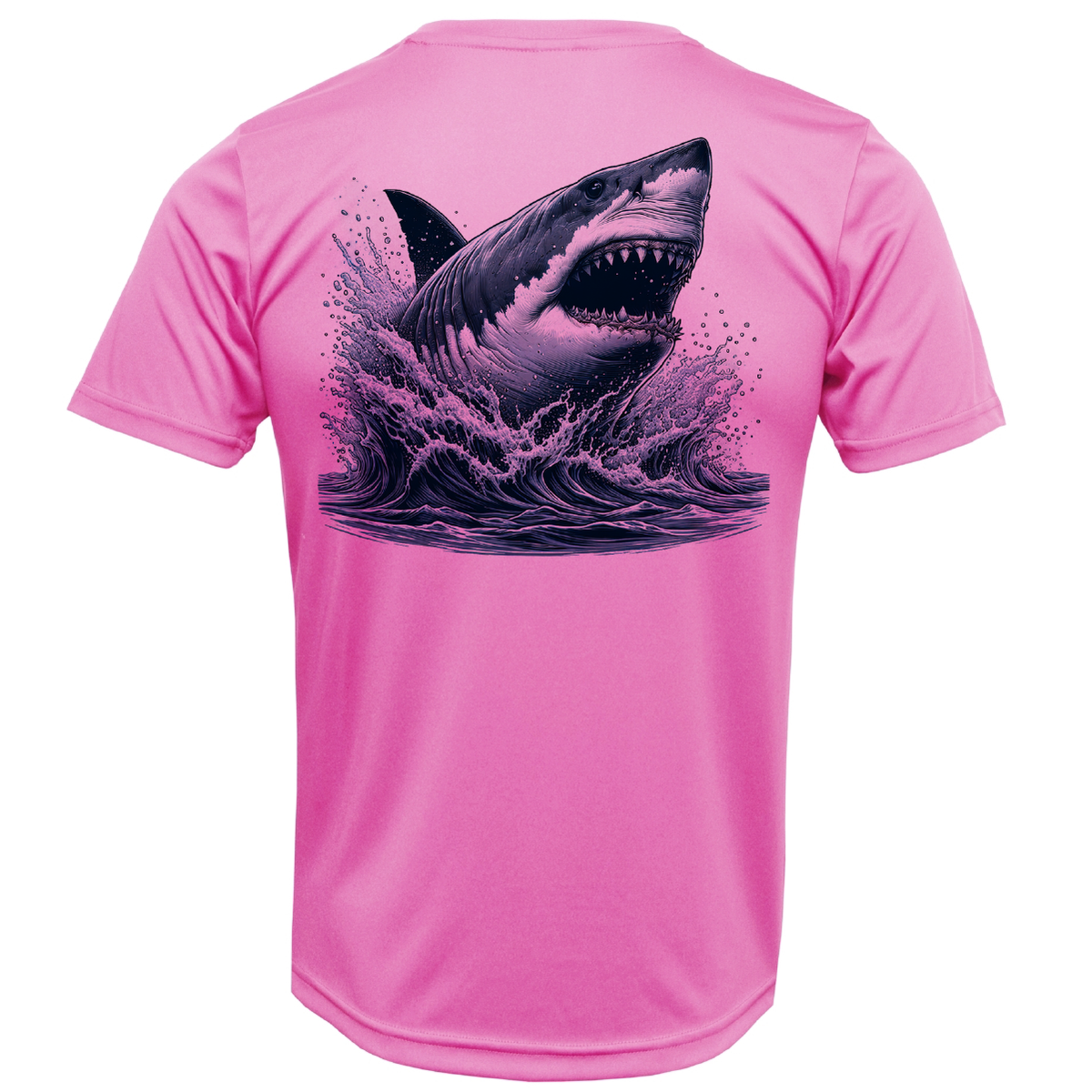 Cape Cod, MA Jaws Girl's Short Sleeve UPF 50+ Dry-Fit Shirt