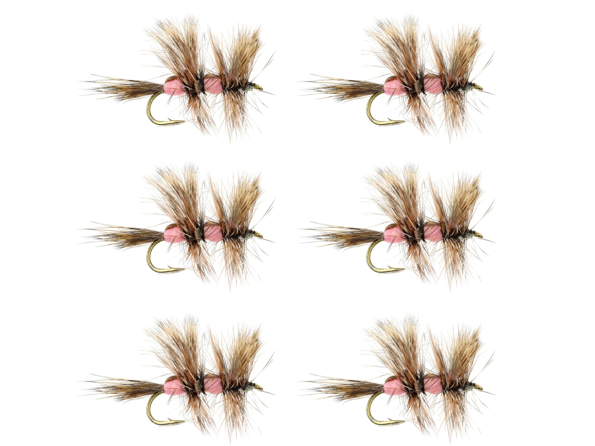 Wild Water Fly Fishing Pink Double Humpy, Size 10 (Qty 6) | SendIt Sailing