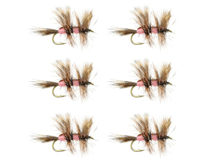 Wild Water Fly Fishing Pink Double Humpy, Size 10 (Qty 6) | SendIt Sailing