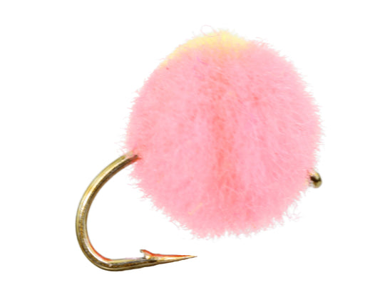 Wild Water Fly Fishing Pink Egg with Yellow Spot, Size 12 (Qty 6) | SendIt Sailing