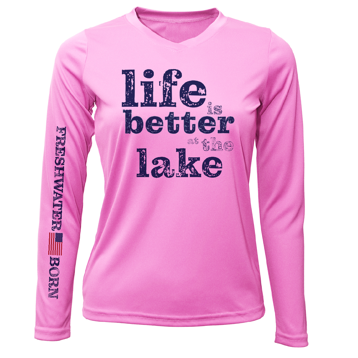 Texas "Life is Better at the Lake" Women's Long Sleeve UPF 50+ Dry-Fit Shirt