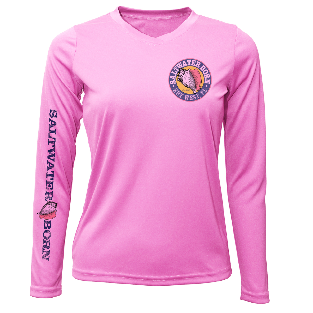 Key West, FL Seahorse Women's Long Sleeve UPF 50+ Dry-Fit Shirt