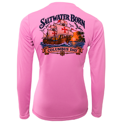 Columbus Day Ship Women's Long Sleeve UPF 50+ Dry-Fit Shirt