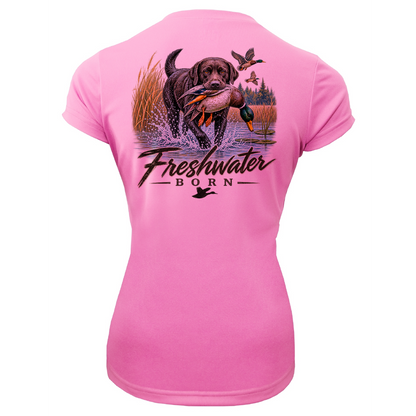 Freshwater Born Marsh Born Women's Short Sleeve UPF 50+ Dry-Fit Shirt