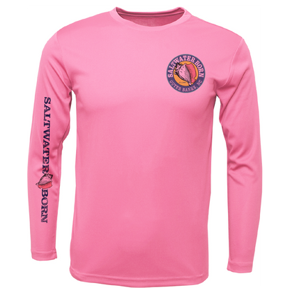Outer Banks, NC Beach Jeep Men's Long Sleeve UPF 50+ Dry-Fit Shirt