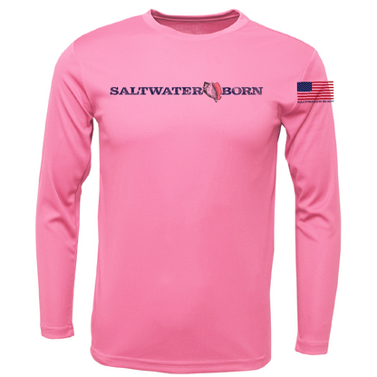 Hammerhead Outline Men's Long Sleeve UPF 50+ Dry-Fit Shirt