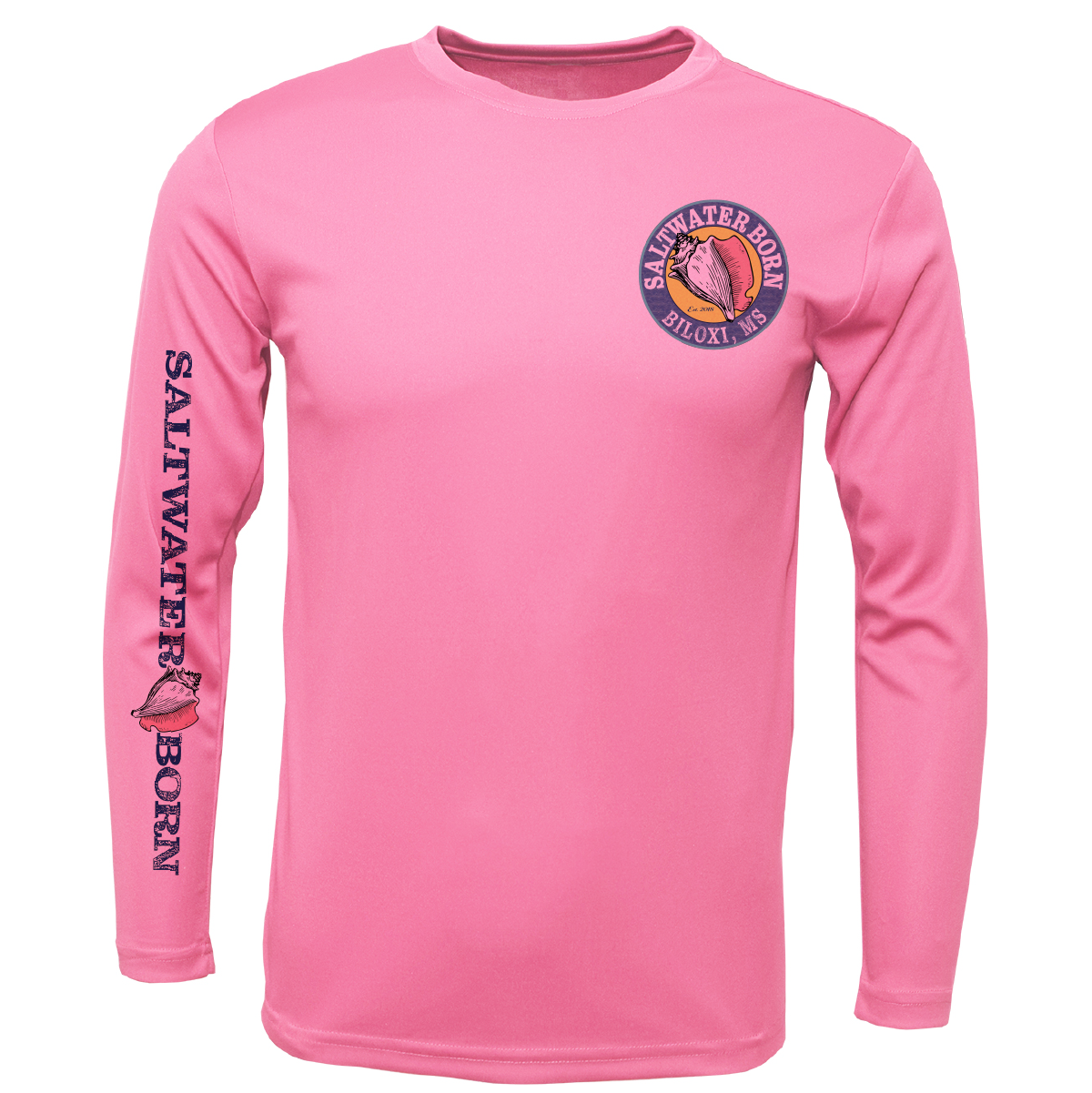 Biloxi, MS Redfish Boy's Long Sleeve UPF 50+ Dry-Fit Shirt