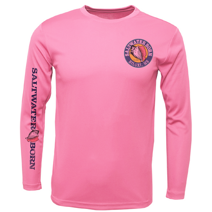 Biloxi, MS Redfish Boy's Long Sleeve UPF 50+ Dry-Fit Shirt