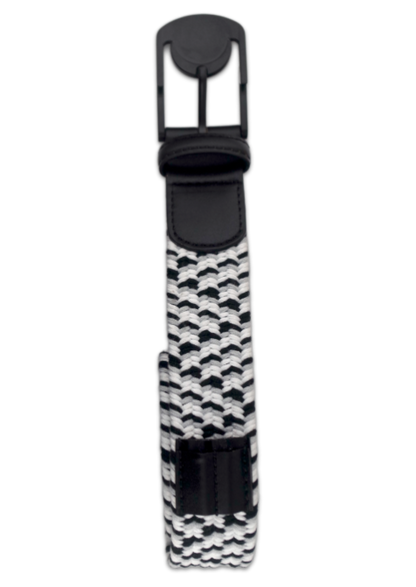 BRAIDED GOLF BELT ♠ Black/Grey/White