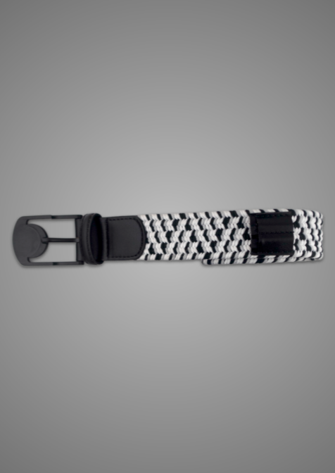 BRAIDED GOLF BELT ♠ Black/Grey/White