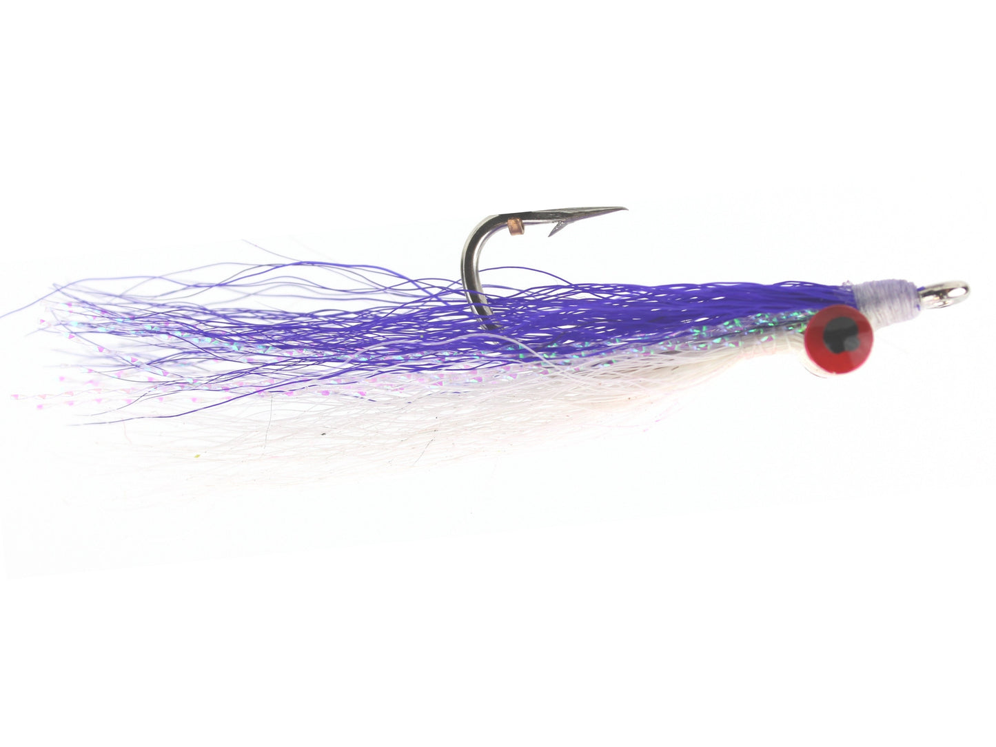 Wild Water Fly Fishing Purple and White Heavy Clouser Deep Diving Minnow, Size 1/0 (Qty 3) | SendIt Sailing