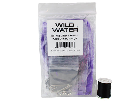 Wild Water Fly Fishing Fly Tying Material Kit, Purple Demon | SendIt Sailing