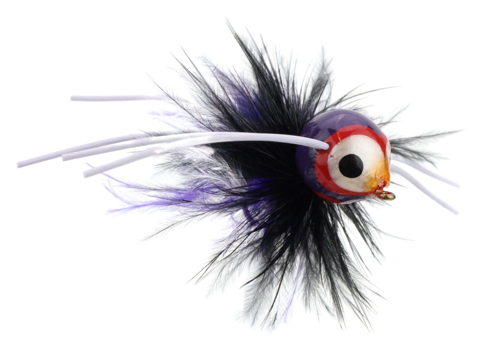 Wild Water Fly Fishing Purple Spherical Body Popper, Size 8 (Qty 4) | SendIt Sailing