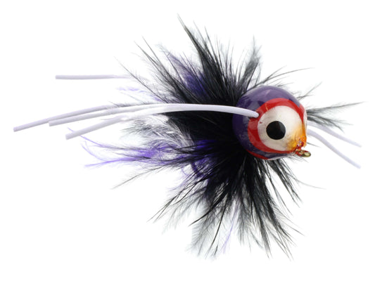 Wild Water Fly Fishing Purple Spherical Body Popper, Size 8 (Qty 4) | SendIt Sailing