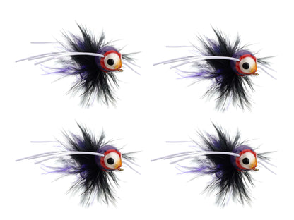 Wild Water Fly Fishing Purple Spherical Body Popper, Size 10 (Qty 4) | SendIt Sailing