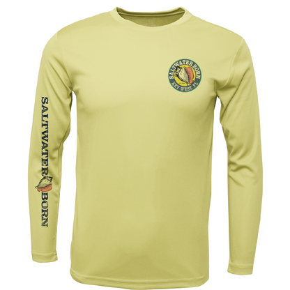 Key West, FL Turtle Men's Long Sleeve UPF 50+ Dry-Fit Shirt