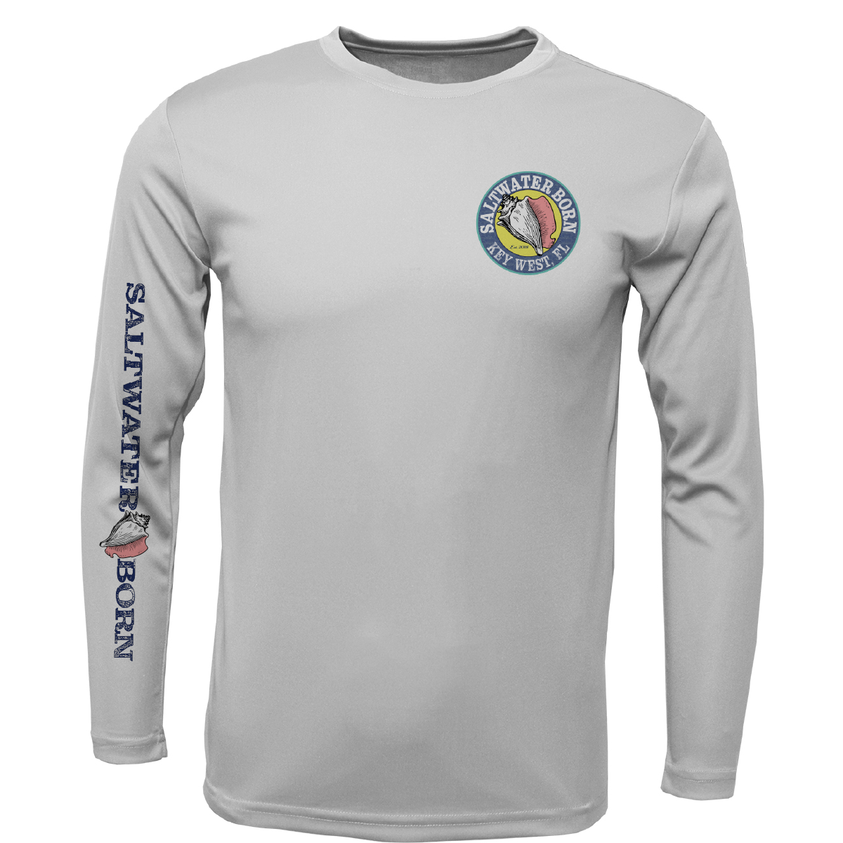 Key West, FL Turtle Men's Long Sleeve UPF 50+ Dry-Fit Shirt