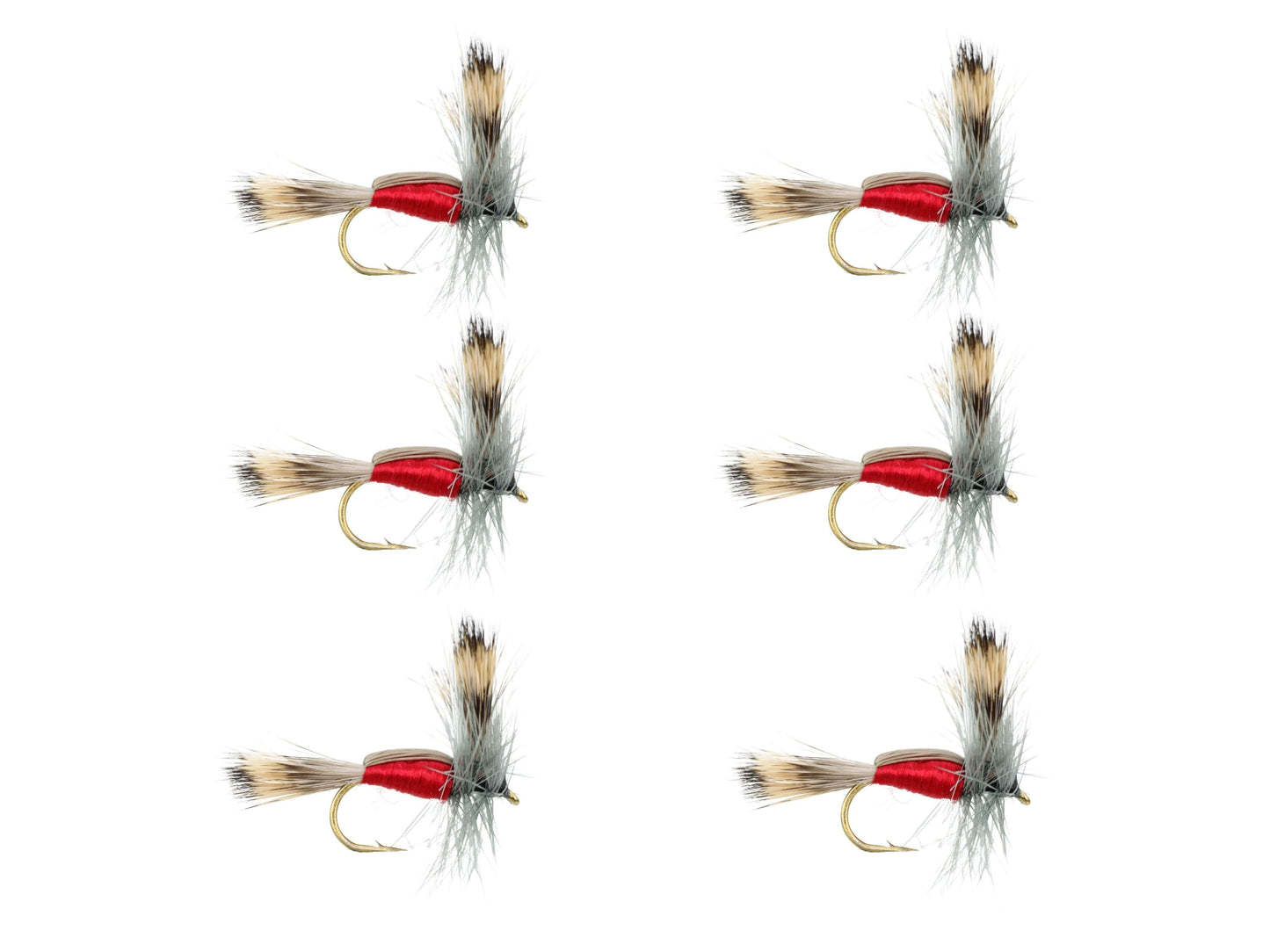 Wild Water Fly Fishing Red Humpy, Size 10 (Qty 6) | SendIt Sailing