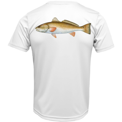 USA Redfish Short Sleeve UPF 50+ Dry-Fit Shirt