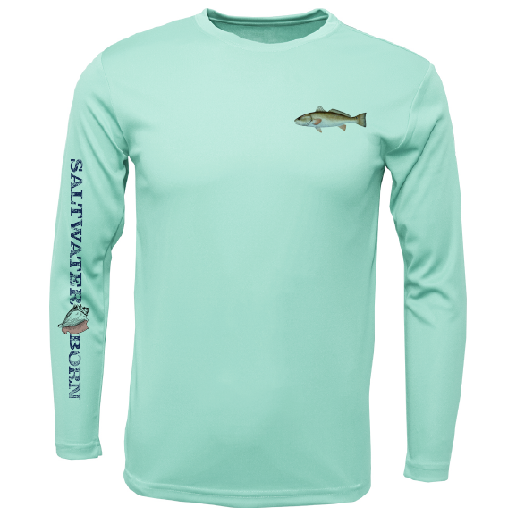 Redfish on Chest Long Sleeve UPF 50+ Dry-Fit Shirt