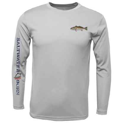 Redfish on Chest Long Sleeve UPF 50+ Dry-Fit Shirt