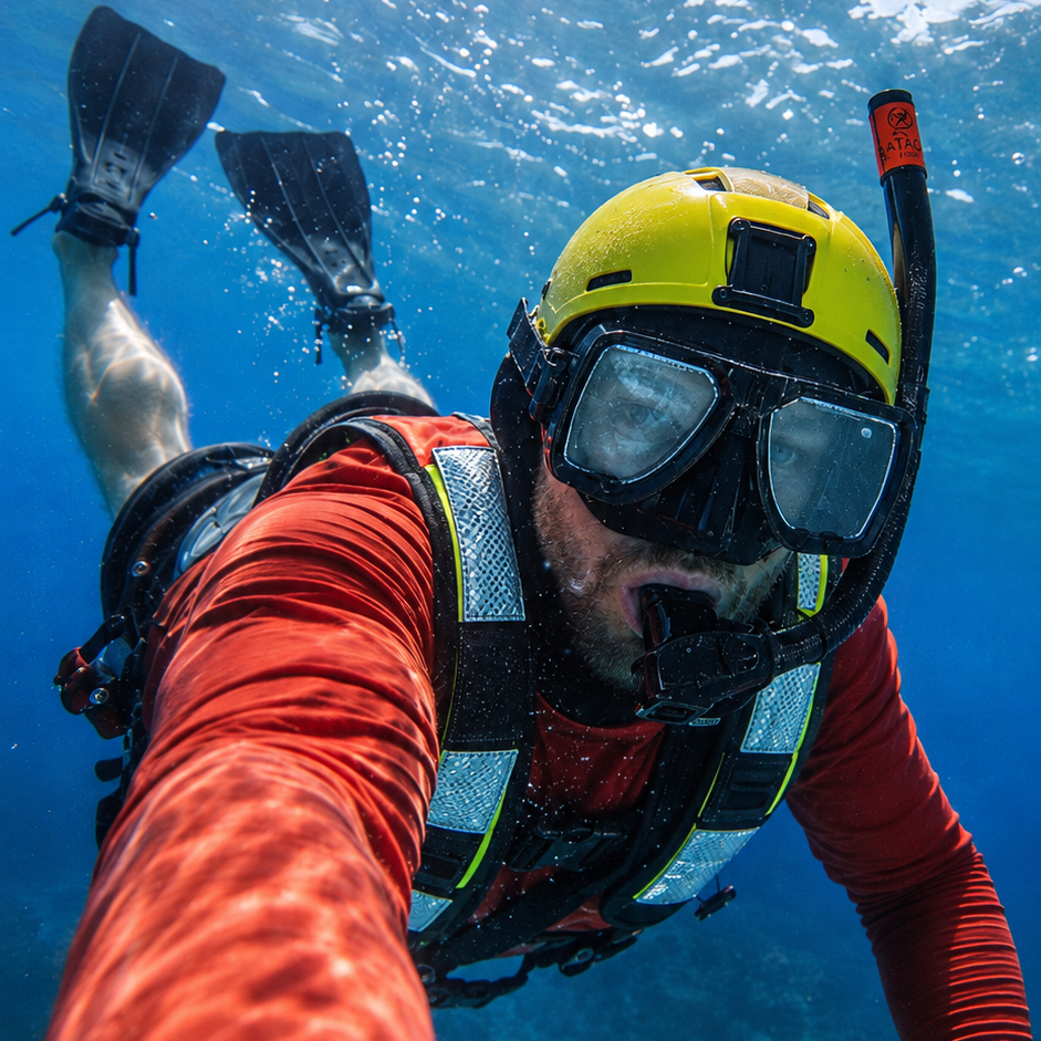 AST Rescue Swimmer Dive Mask and Snorkel Combo