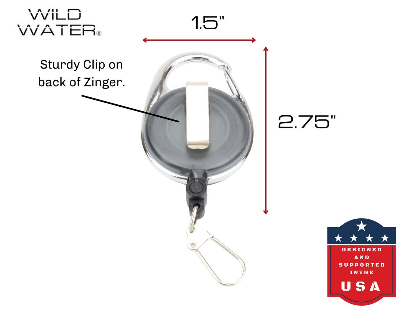 Wild Water Fly Fishing Retractable Zinger with Tape Measure (in/cm) | SendIt Sailing