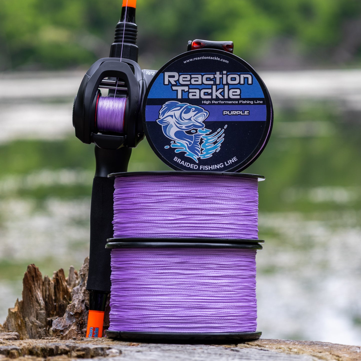 Reaction Tackle Braided Fishing Line - Purple - NEW
