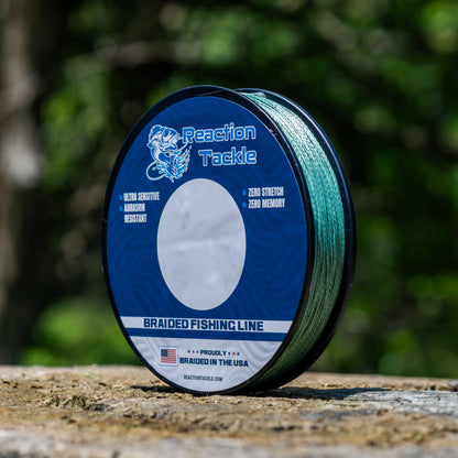 Reaction Tackle BRAIDED IN THE USA Fishing Line- 4X- NEW