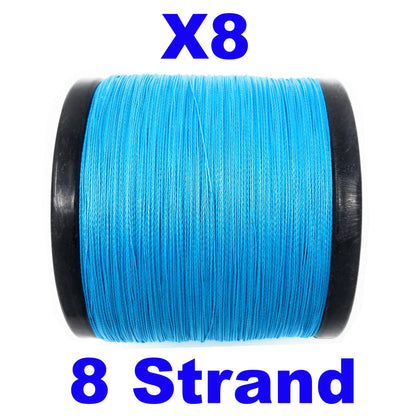 Reaction Tackle X8 Braided Fishing Line - Sea Blue 8 Strand