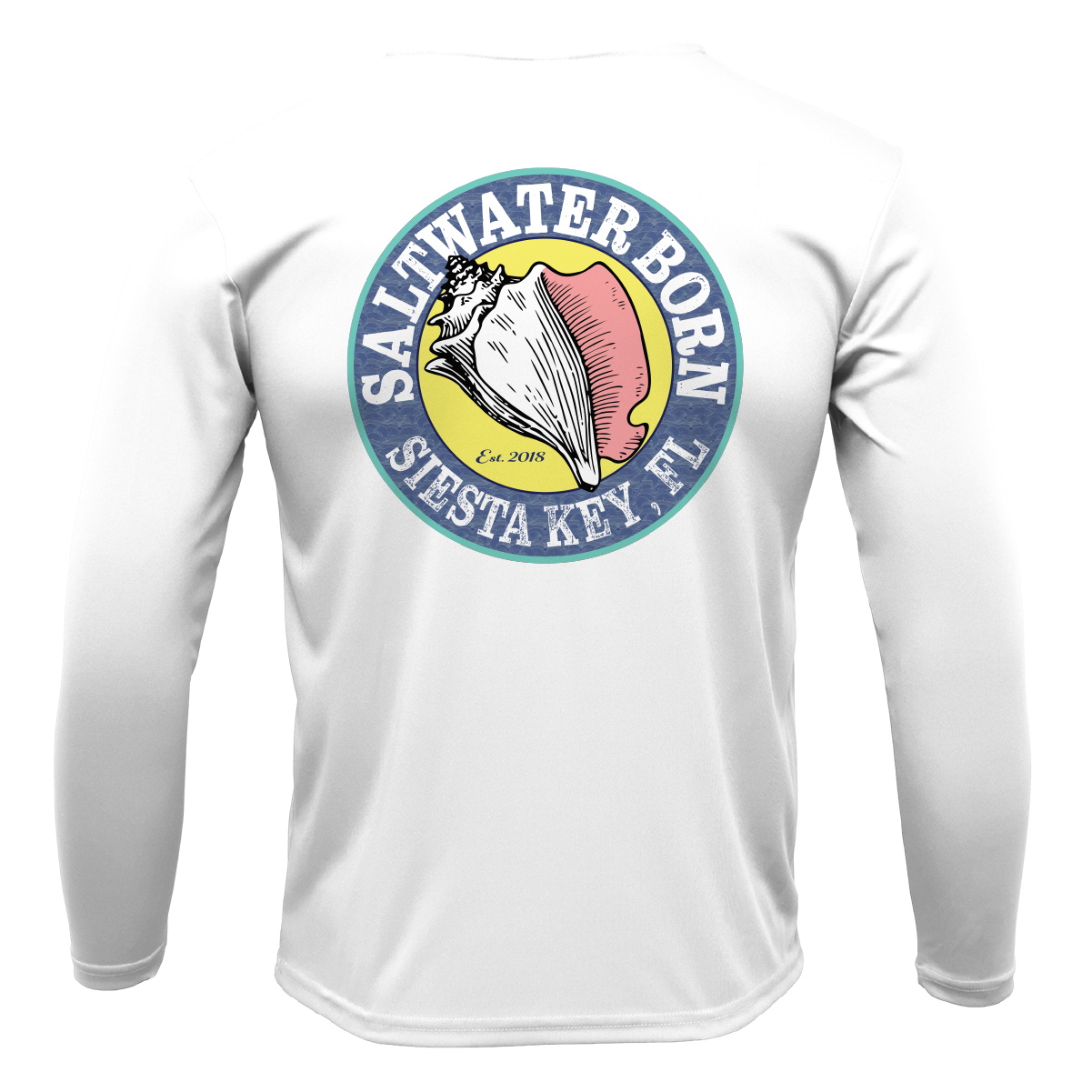 Siesta Key, FL Florida Flag Long Sleeve UPF 50+ Dry-Fit Shirt