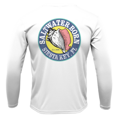 Siesta Key, FL Florida Flag Long Sleeve UPF 50+ Dry-Fit Shirt