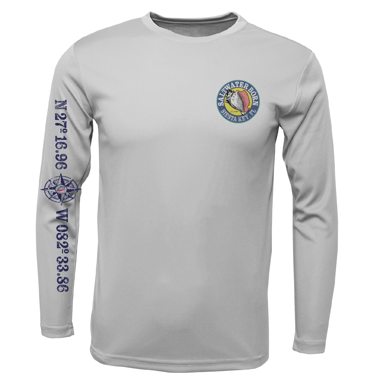 Siesta Key, FL Kraken Boy's Long Sleeve UPF 50+ Dry-Fit Shirt