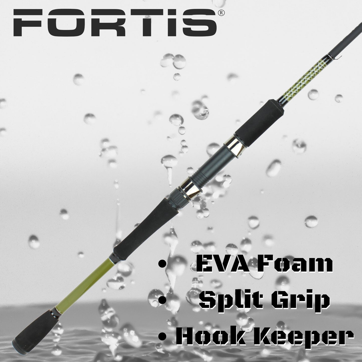 Wild Water Fly Fishing FORTIS 6ft 6in Medium Heavy Action 1 Piece Spinning Rod | SendIt Sailing