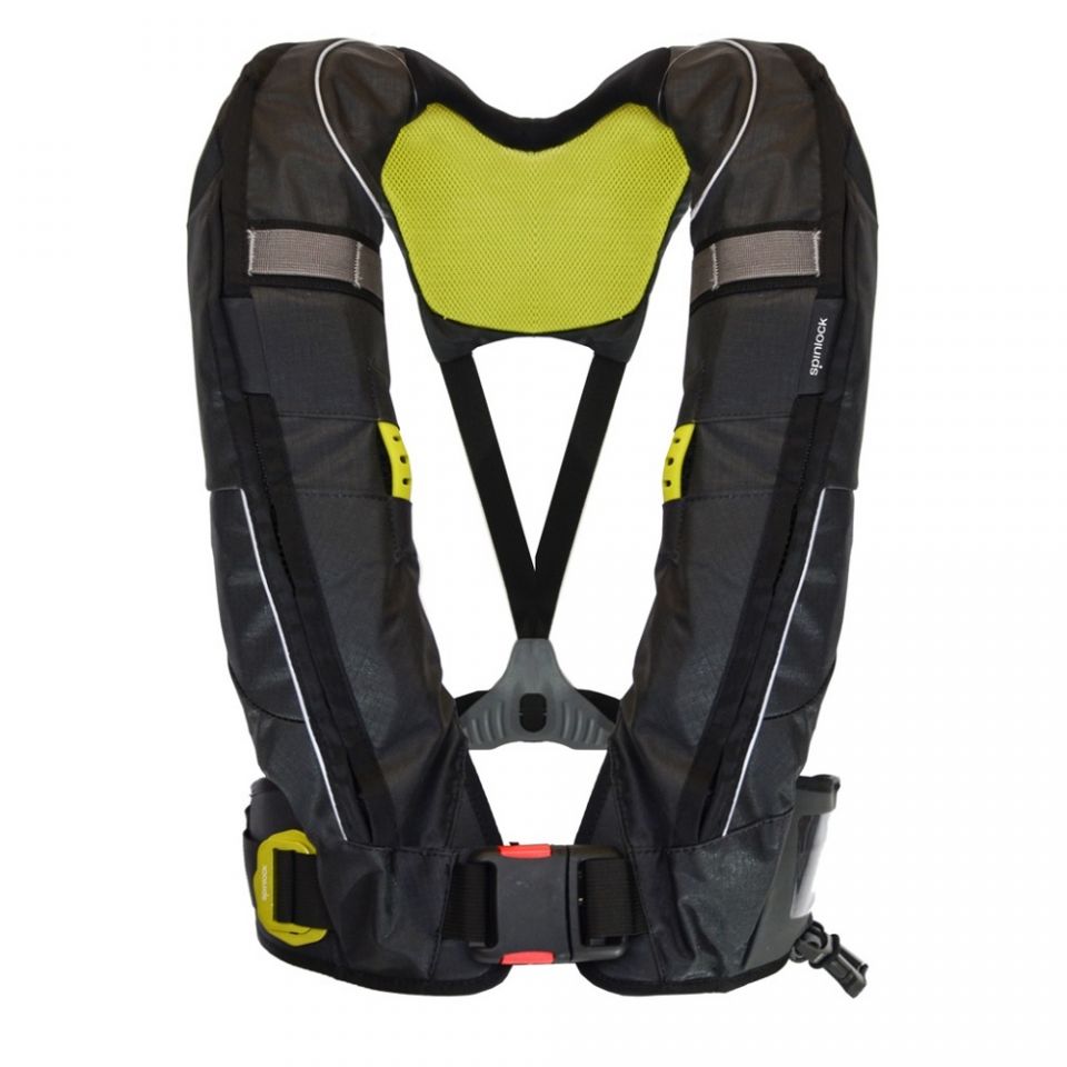 Spinlock Deckvest Solas Twin Chamber 275N Lifejacket Black with Lume-On | SendIt Sailing